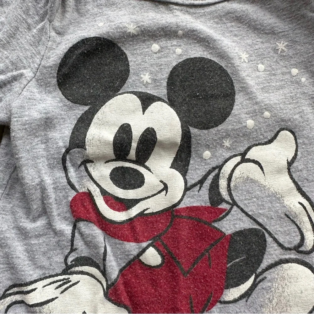Disney Jumping Beans Vintage Mickey Mouse Long Sleeve Bodysuit in Gray - 3 Month